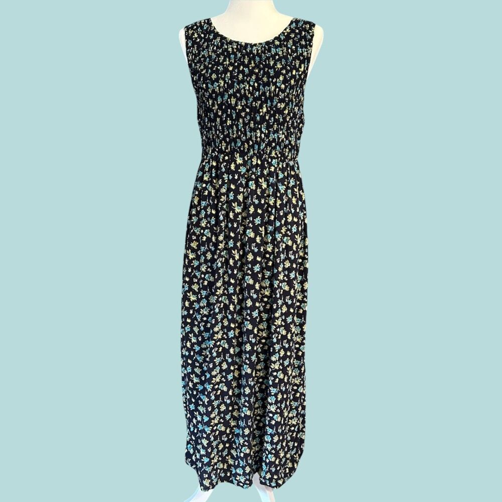 M 90s Vintage Maxi Dress Floral All That Jazz Indie Hipster Boho Friends Phoebe